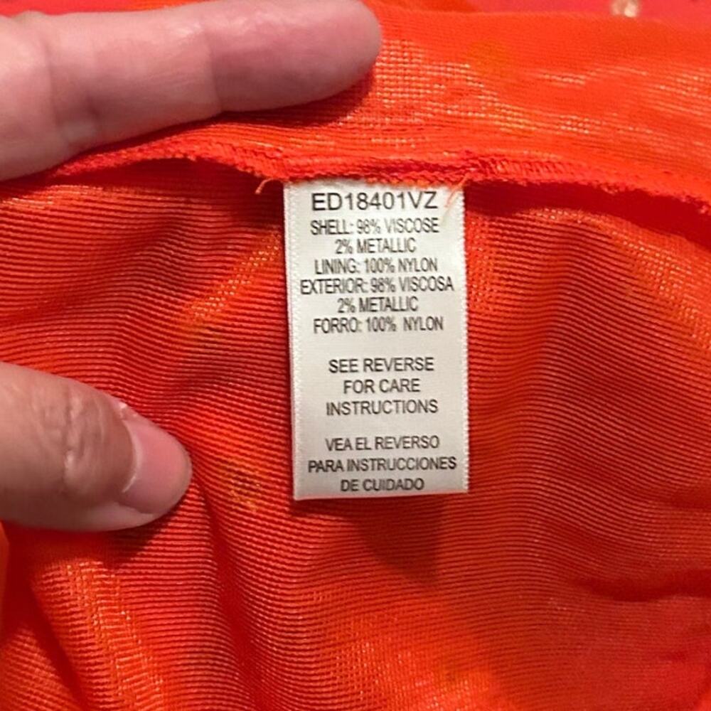 En Creme Halter Strappy Maxi Dress Orange, Size Small - Picture 7 of 9
